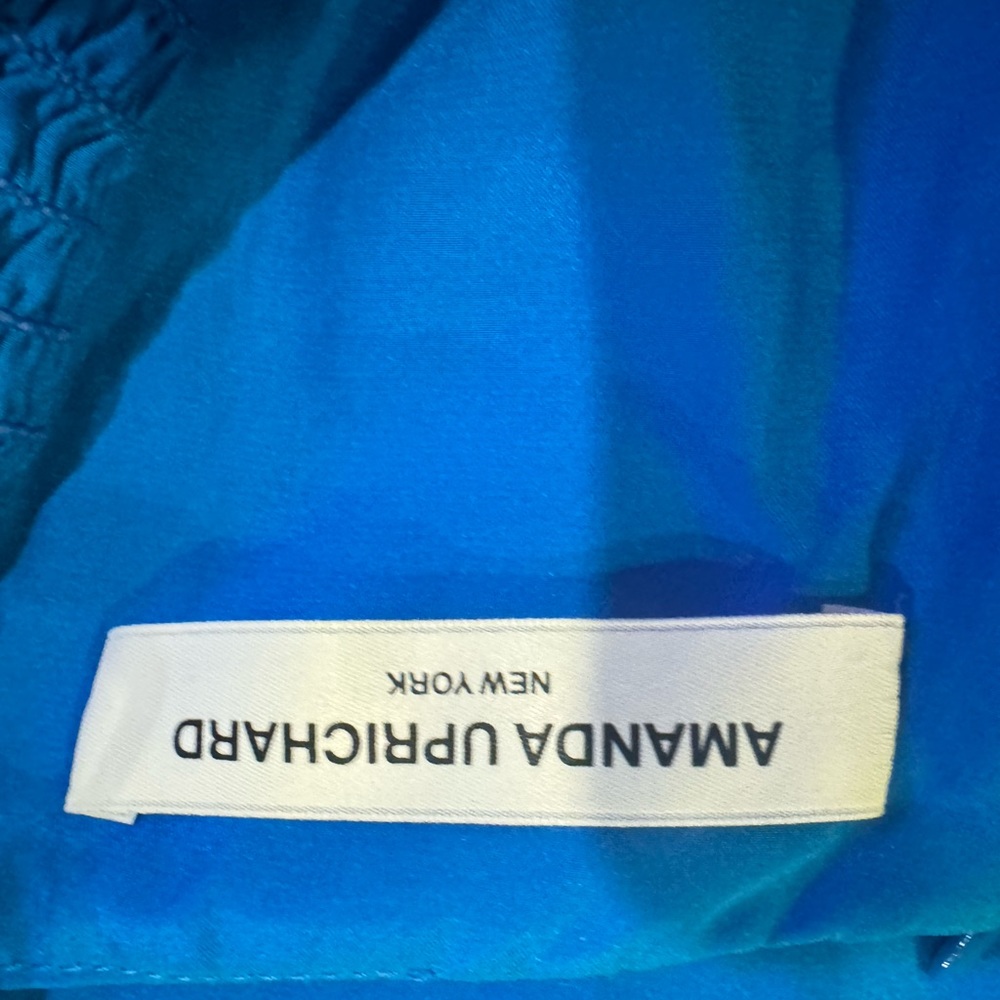 Amanda Uprichard Blue Silk Maxi Dress - Size S - Picture 8 of 14
